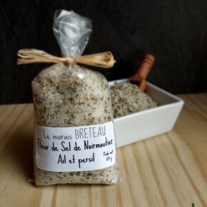 Sachet de fleur de sel de Noirmoutier Ail & persil 125g